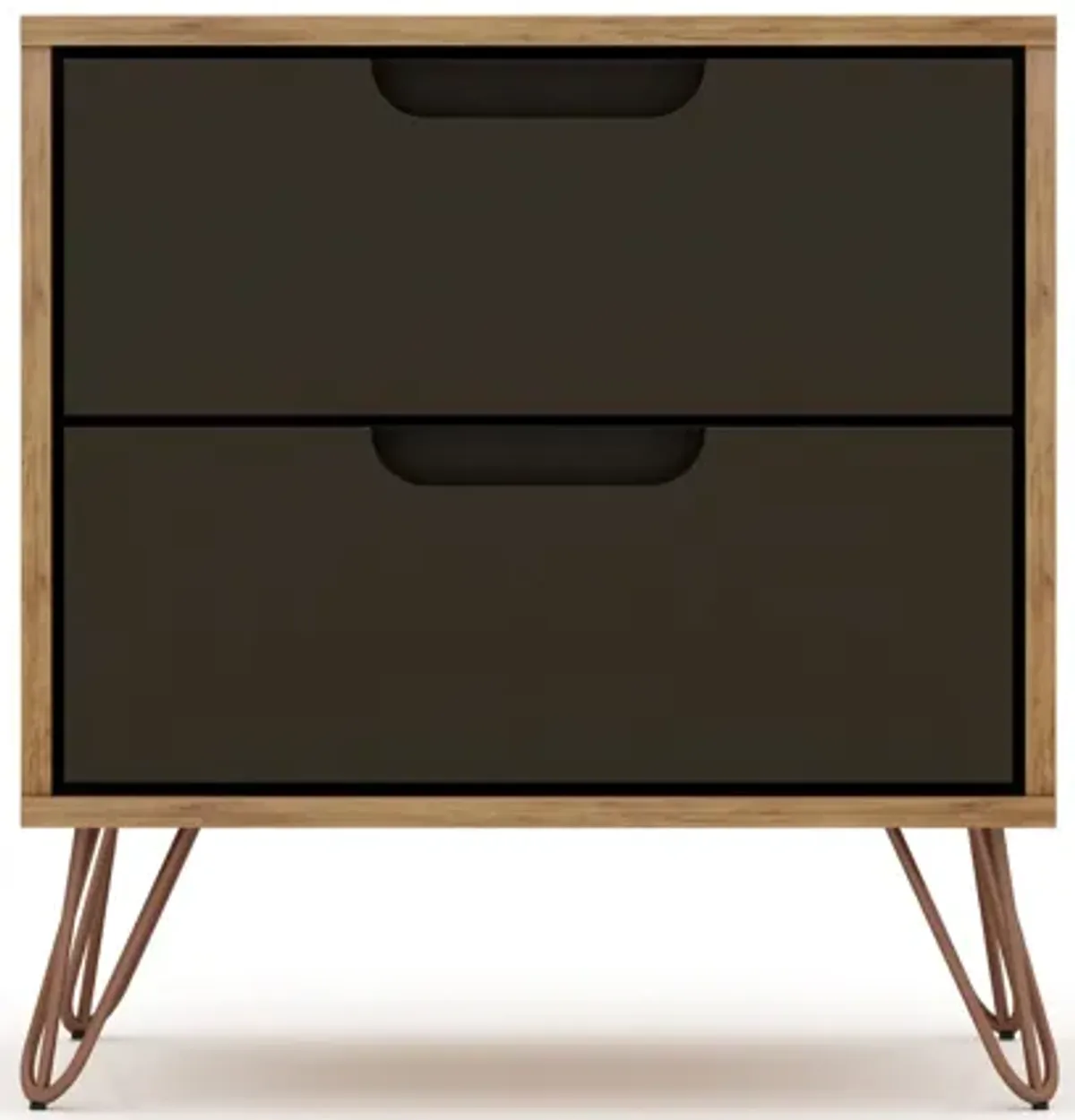 Rockefeller Gray 2-Drawer Nightstand