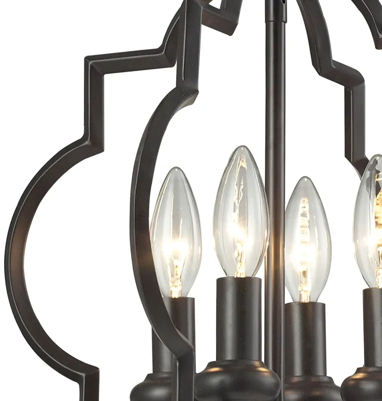 Chandette 14'' Wide 4-Light Bronze Chandelier