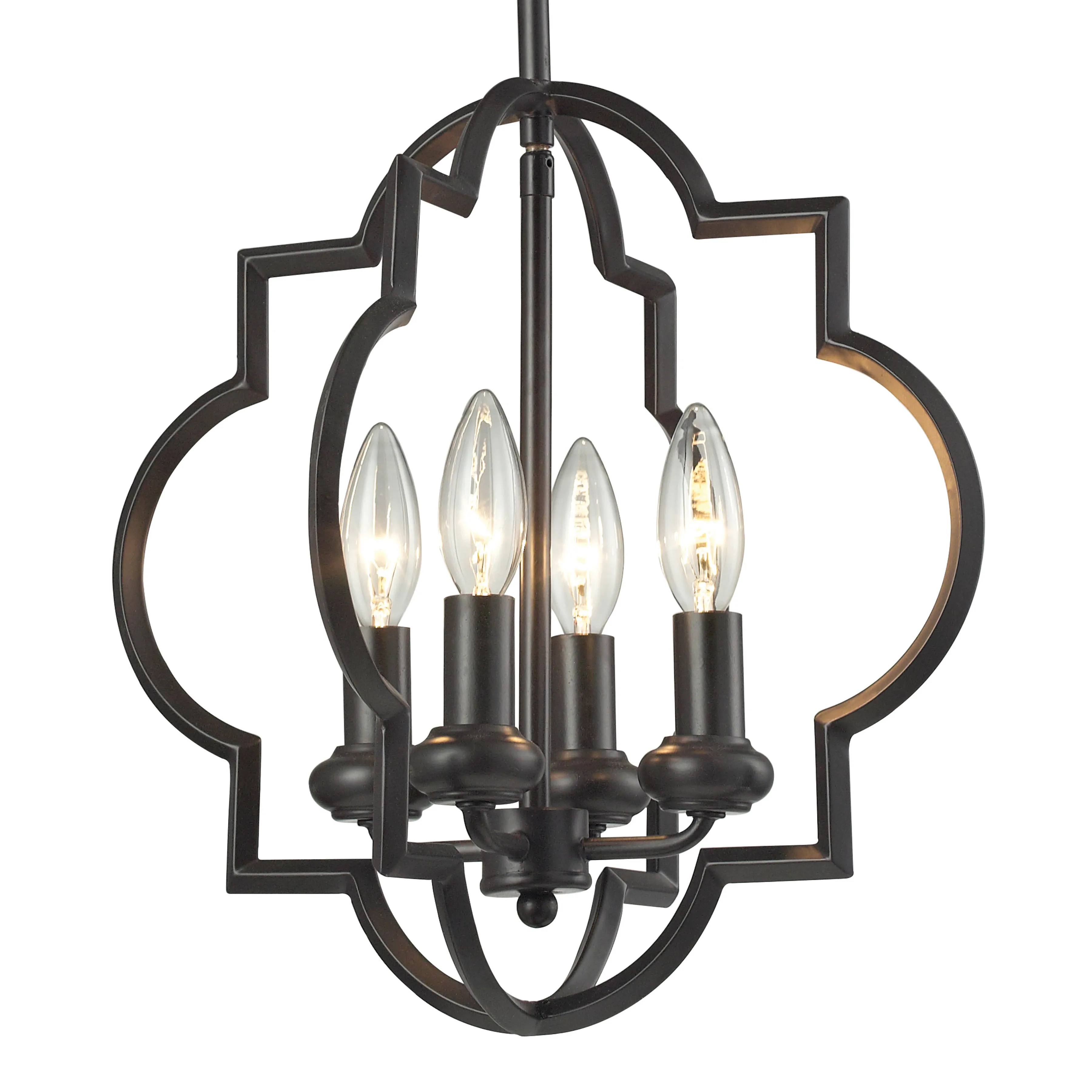 Chandette 14'' Wide 4-Light Bronze Chandelier