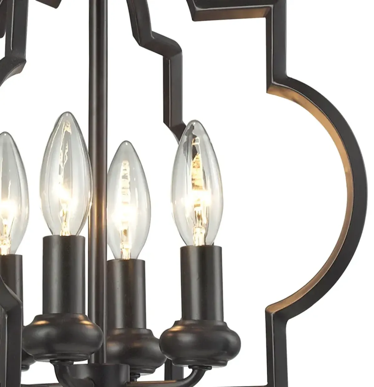 Chandette 14'' Wide 4-Light Bronze Chandelier