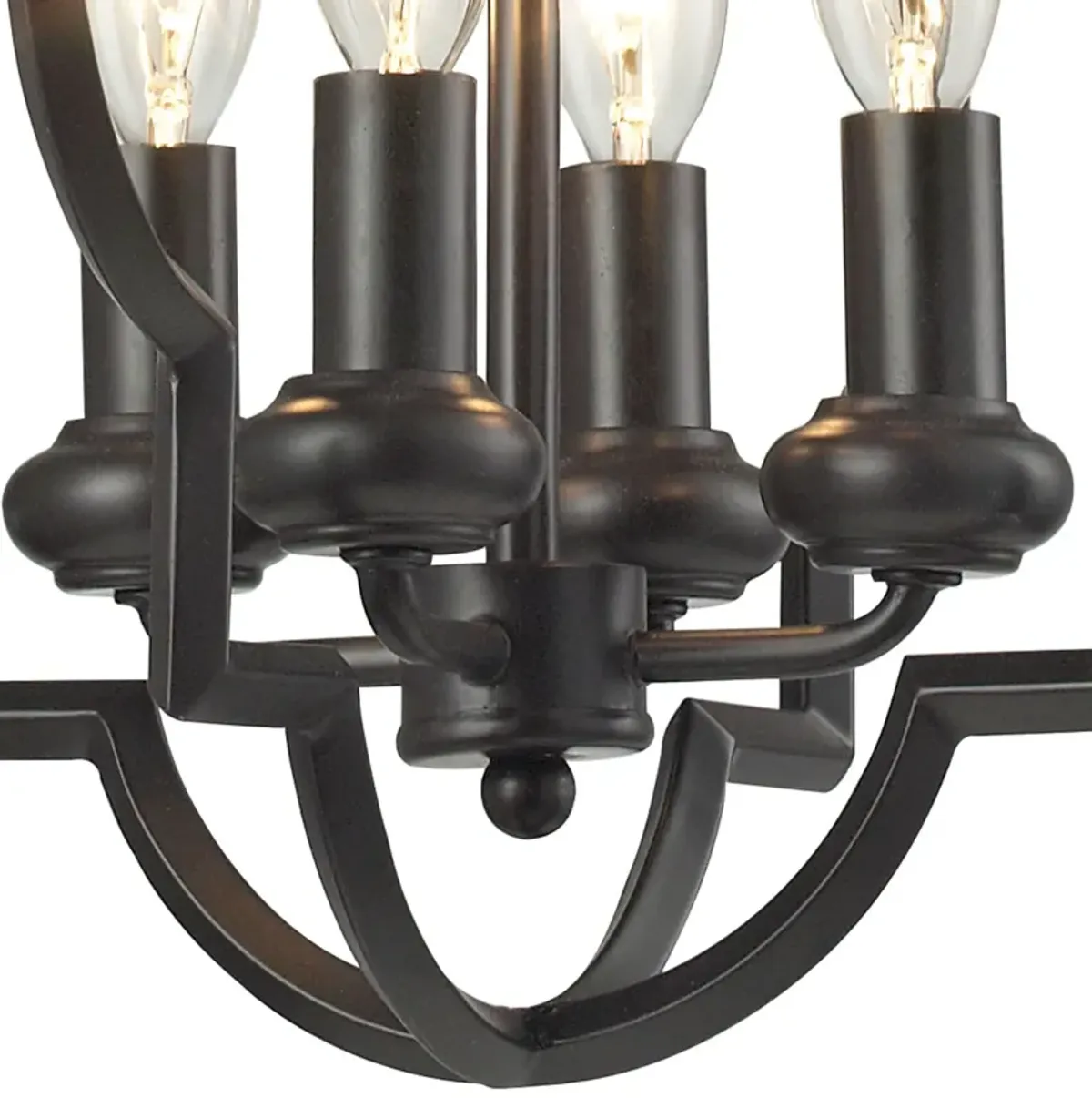 Chandette 14'' Wide 4-Light Bronze Chandelier