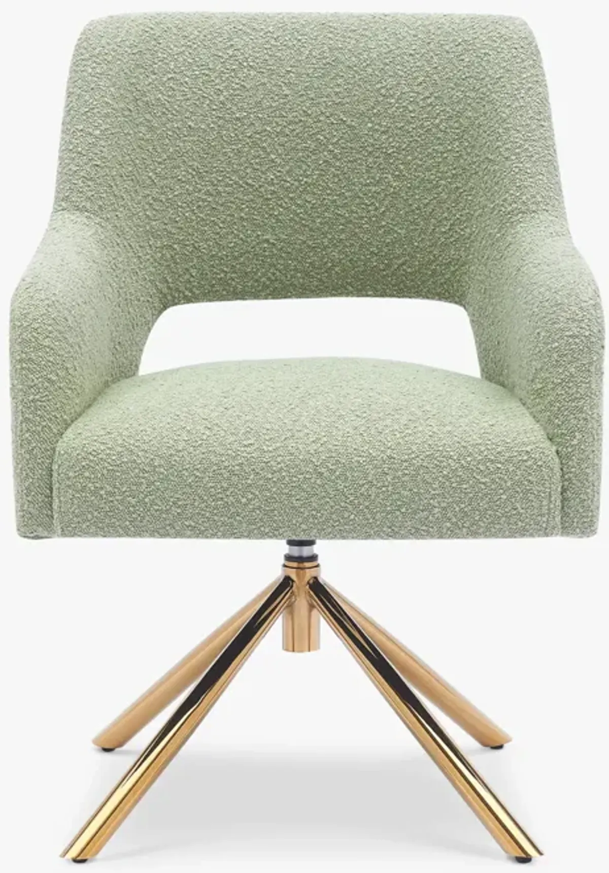 WestinTrends Genevieve Mid-Century Modern Wide Boucle Swivel Accent Arm Chair