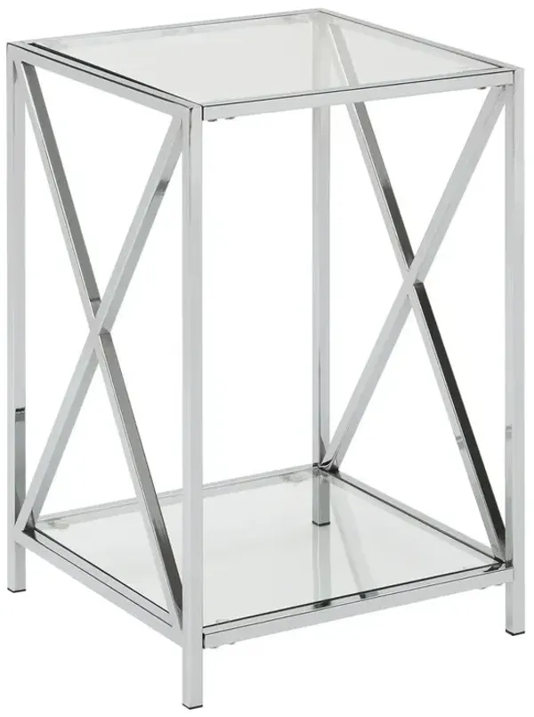 Convenience Concepts Oxford Chrome End Table