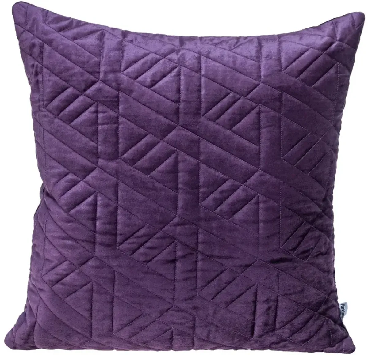 20" Purple Quilted Pattern Retro Throw Pillow