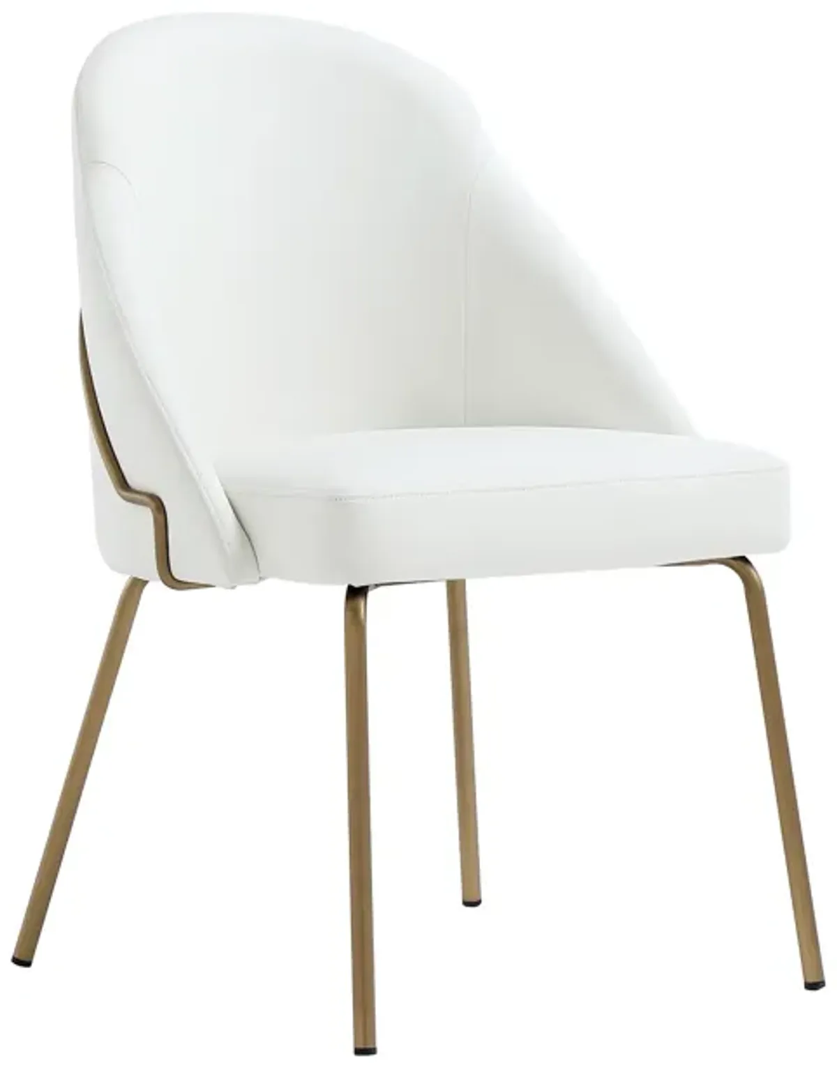 Gracie Dining Chairs in White and Gold (Set of 4)