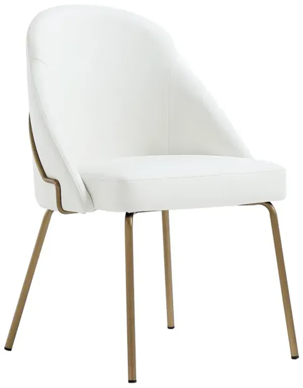Gracie Dining Chairs in White and Gold (Set of 4)