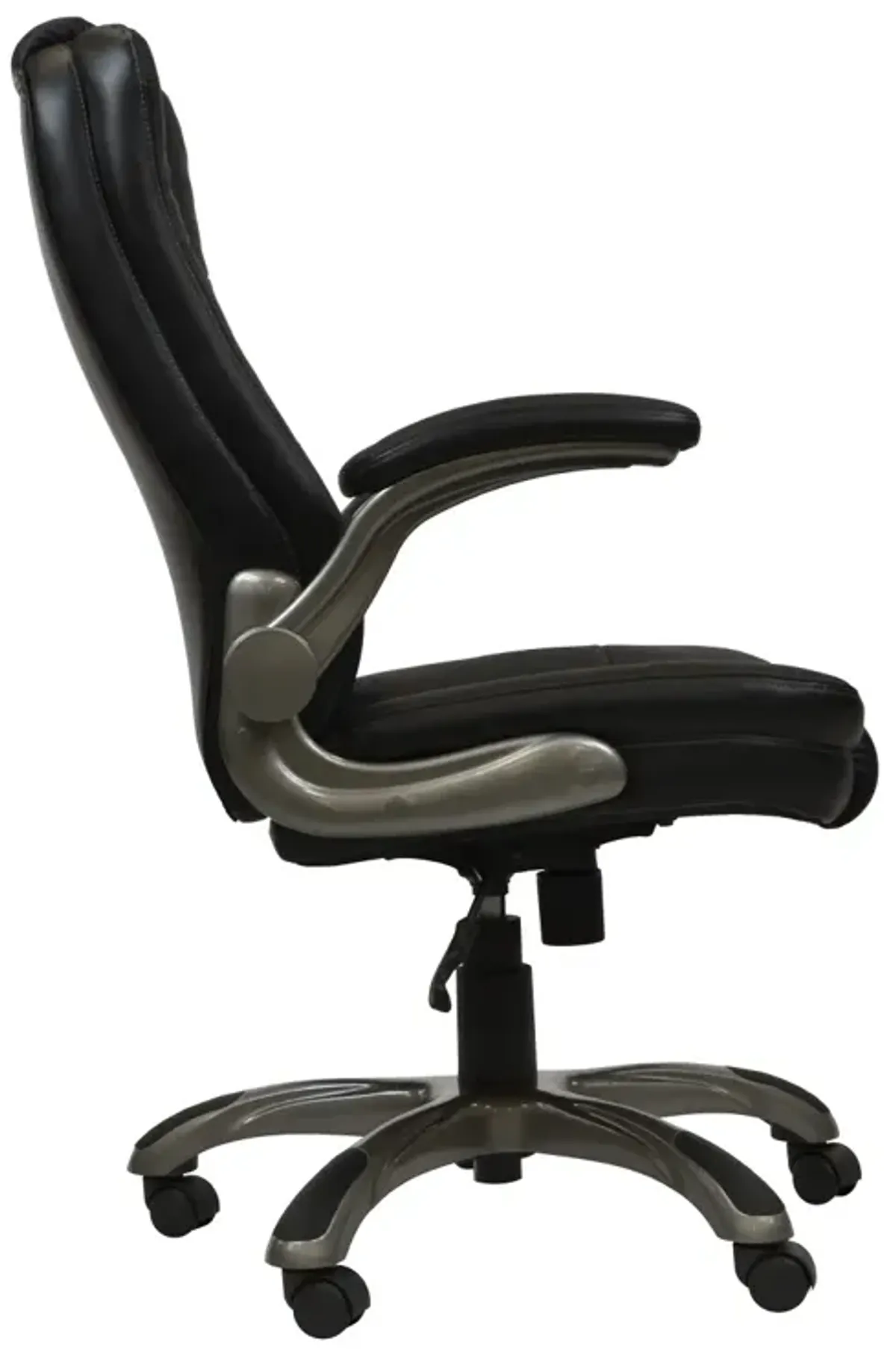 Medium Back Executive Office Chair With Flip-Up Arms, Black