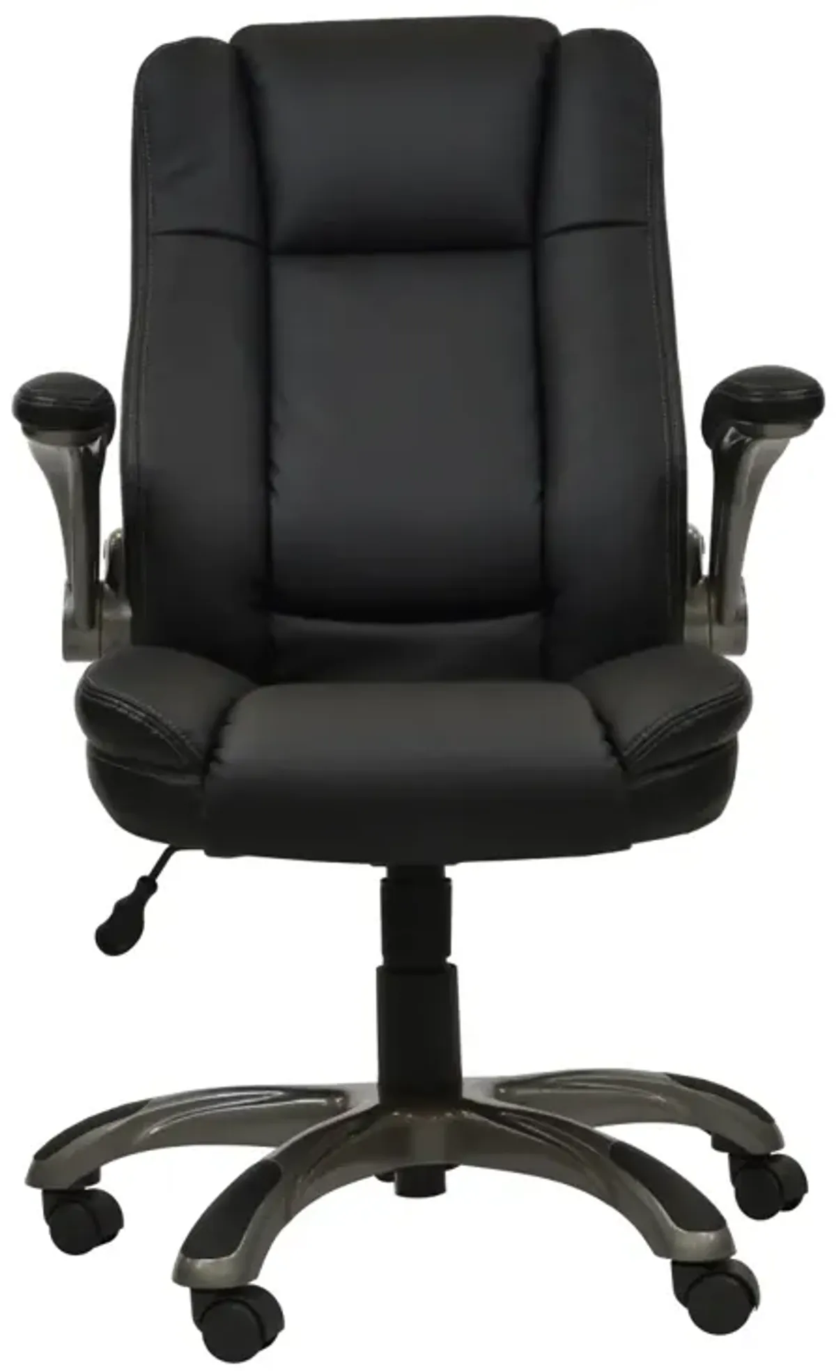 Medium Back Executive Office Chair With Flip-Up Arms, Black