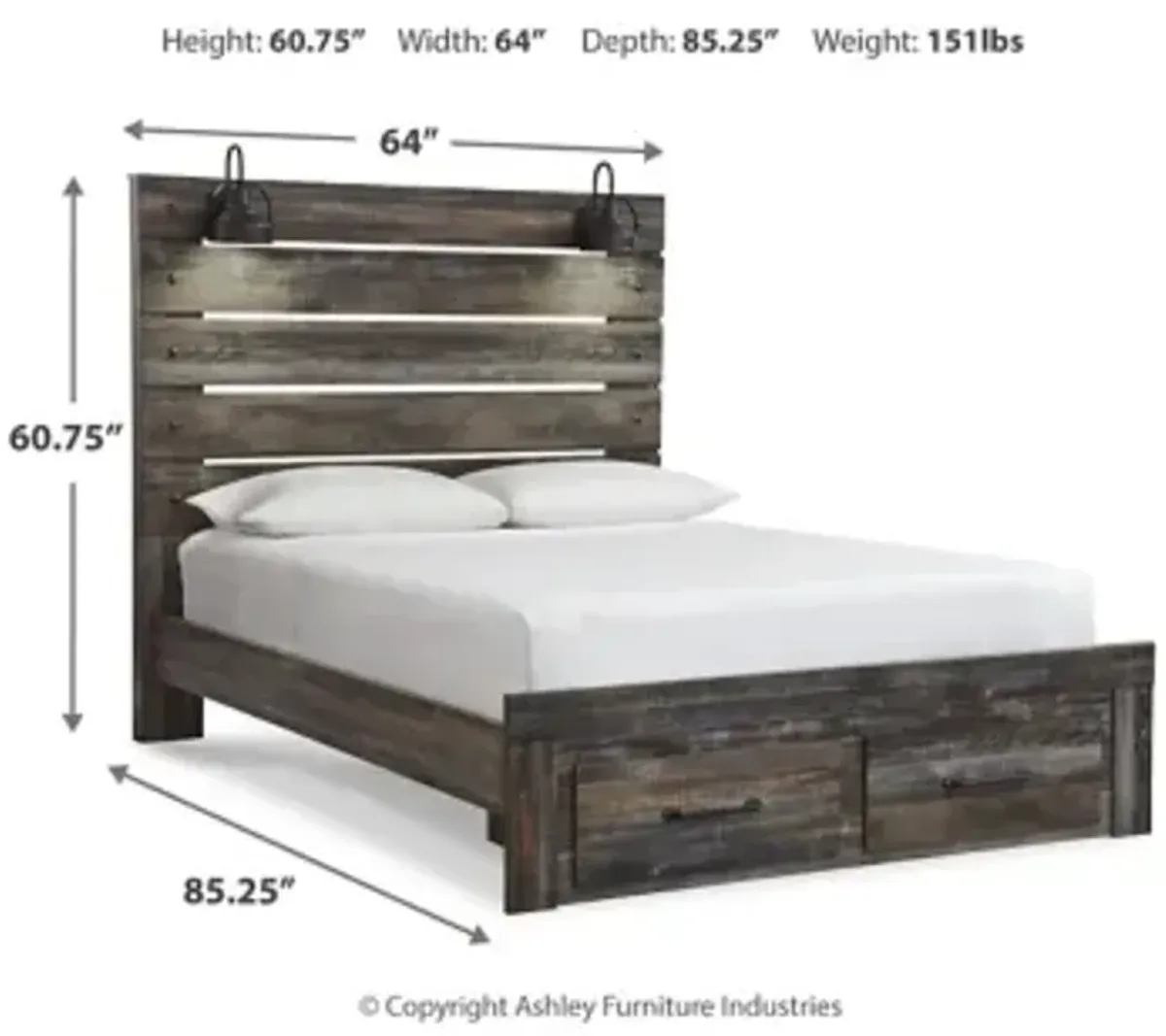 Drystan Queen Panel Bed