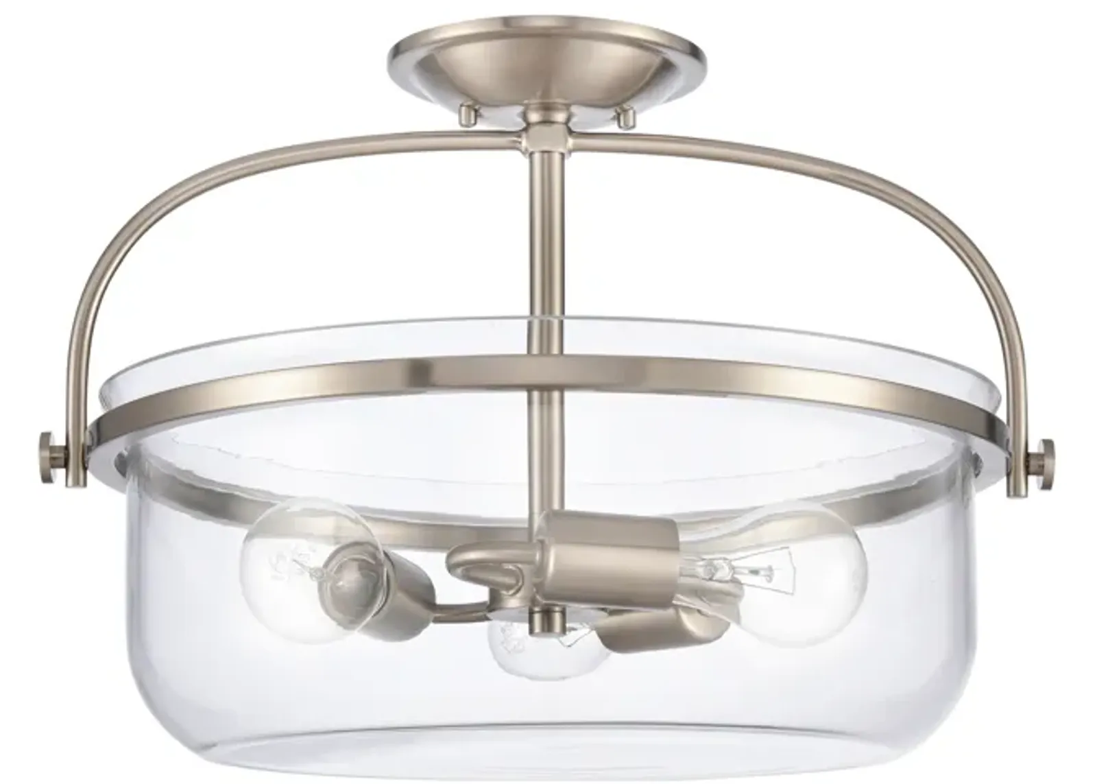 Wentworth Semi Flush Mount in Silver