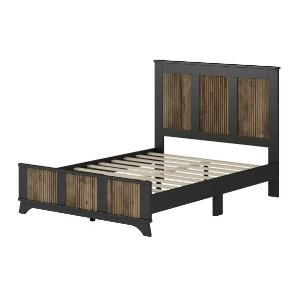 Merax Farmhouse Wooden Platform Bed for Bedroom