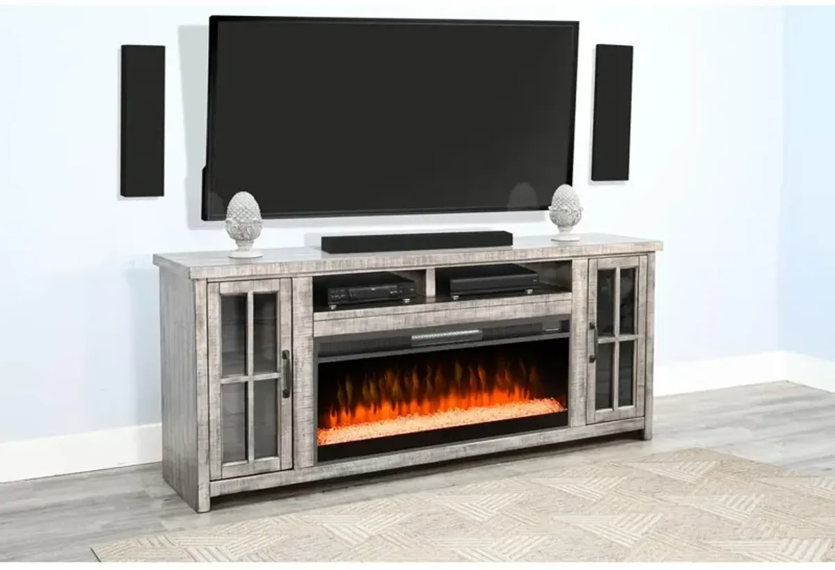 Sunny Designs 76 Media Console with Electric Fireplace