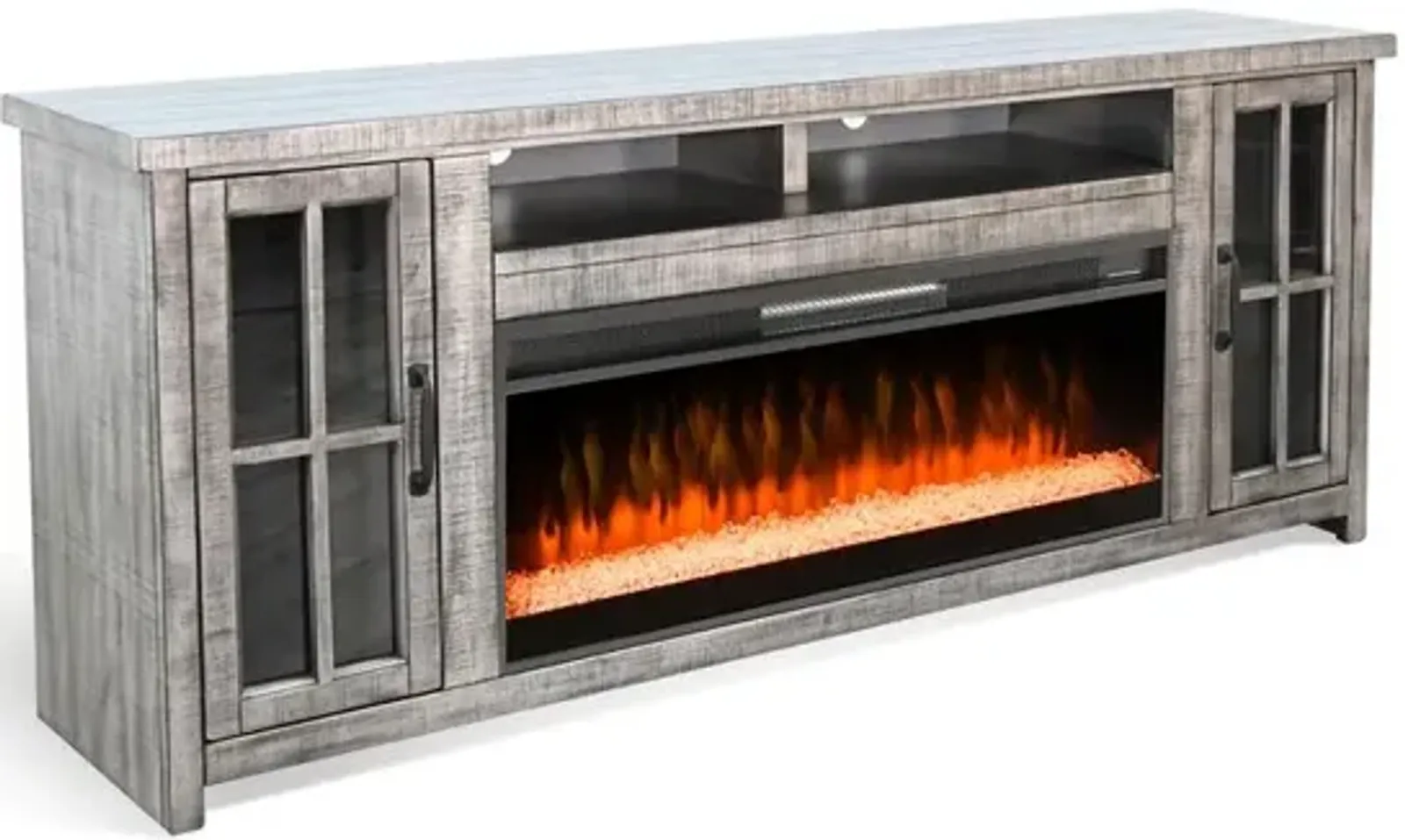 Sunny Designs 76 Media Console with Electric Fireplace