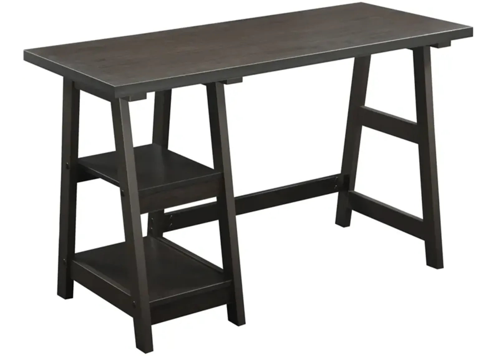 Convenience Concepts Designs2Go Trestle Desk with Shelves