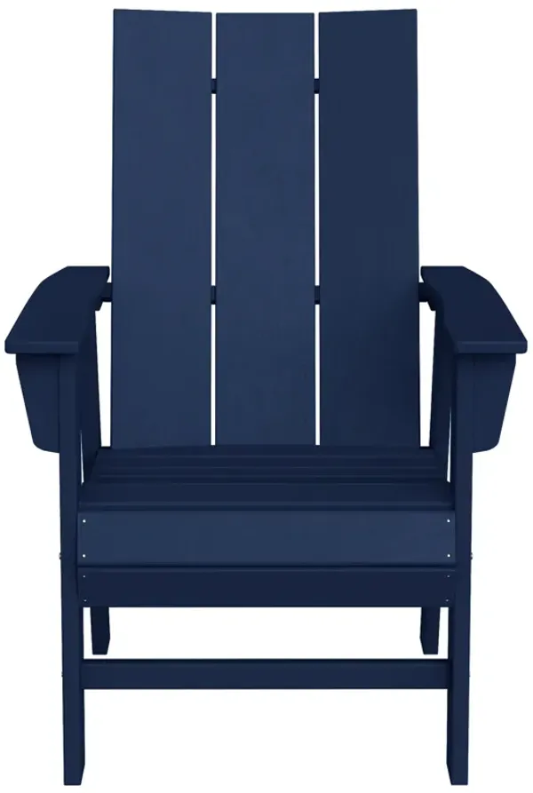WestinTrends Outdoor Patio HDPE Plastic Modern Adirondack Dining Chair