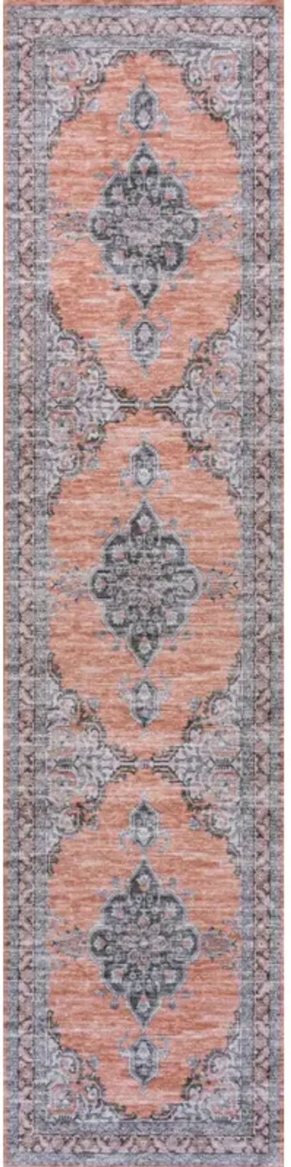 Wincer Chenille Cottage Medallion Machine-Washable Area Rug
