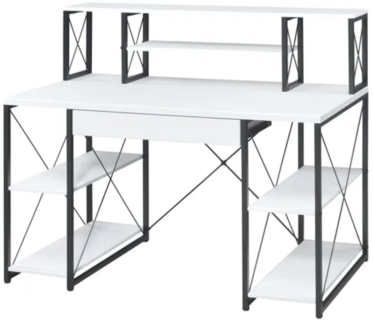 ACME Amiel Writing Desk, White & Black