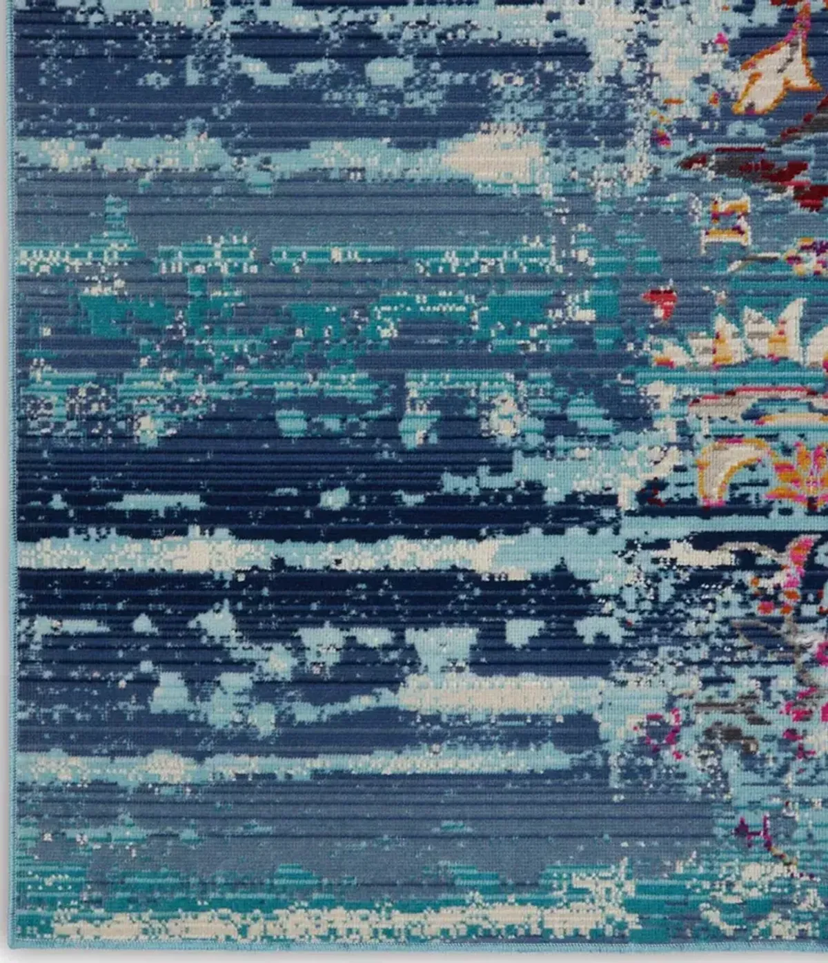 Vintage Kashan VKA02 Blue 8'10" x 11'10" Rug