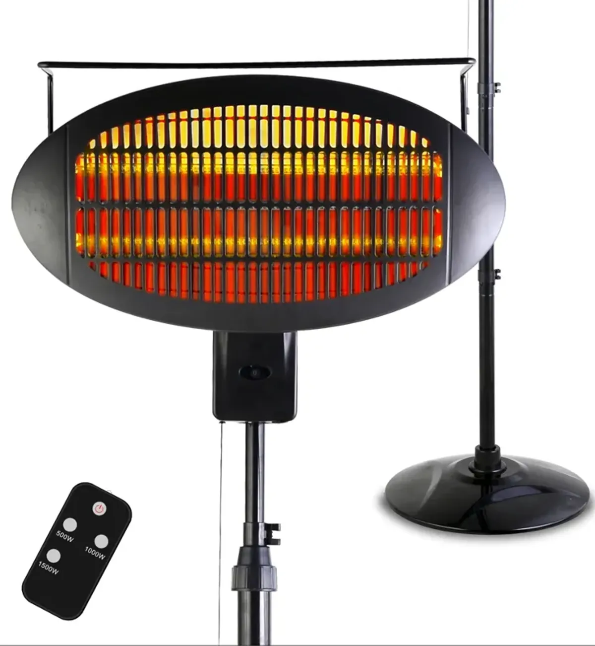 Optimus Garage-Outdoor Floor Standing Infrared Patio Heater with Remote