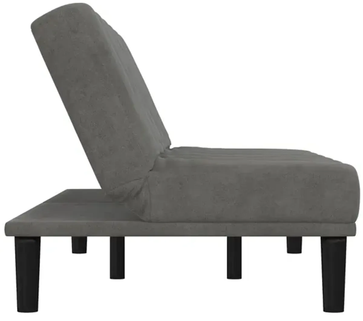 Romeo Upholstered Armless Futon, Gray Microfiber