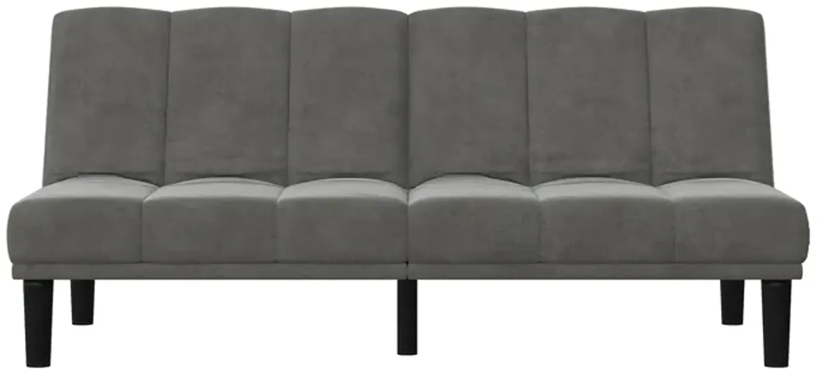 Romeo Upholstered Armless Futon, Gray Microfiber