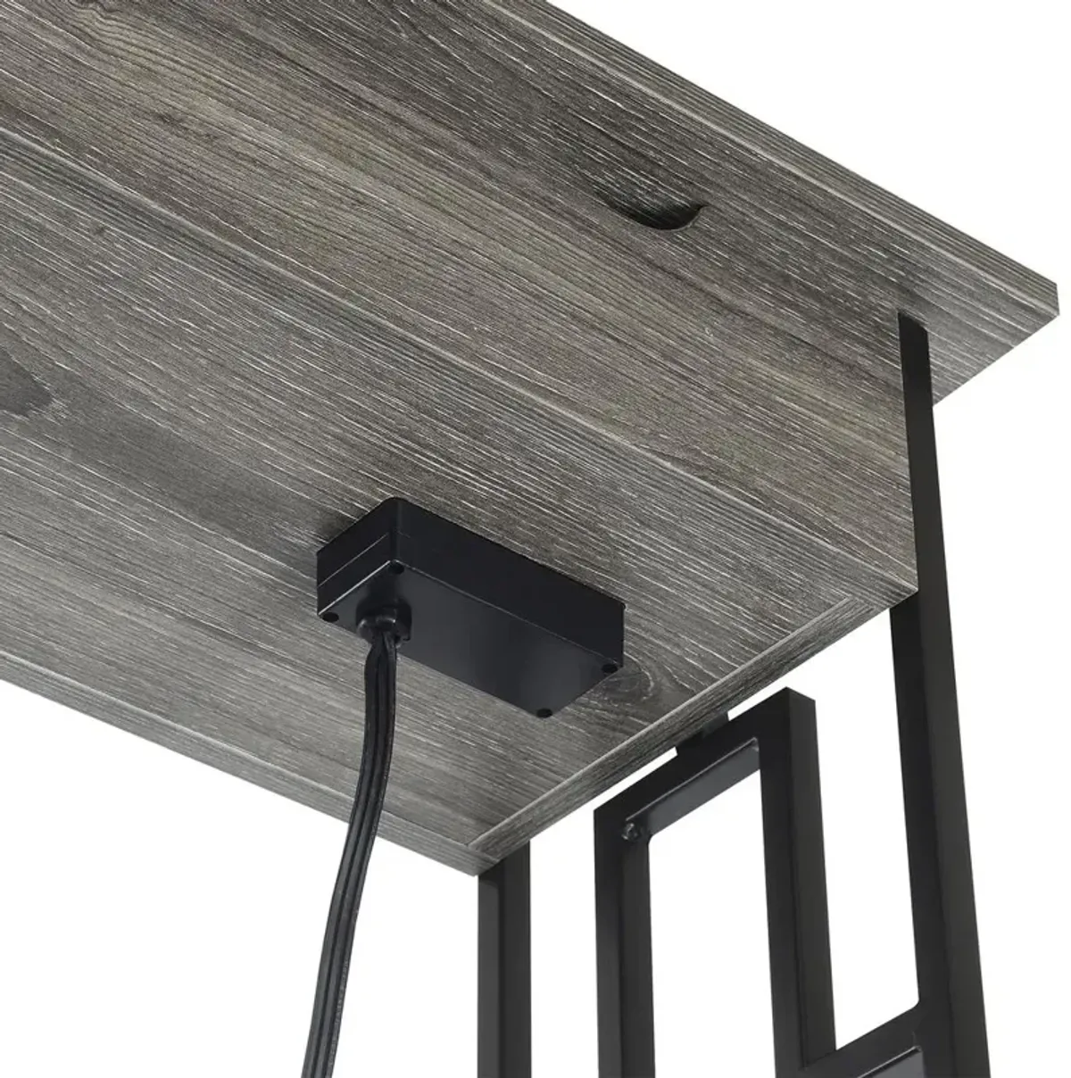 Convience Concept, Inc. Town Square Flip Top End Table with Charging Station and Shelf