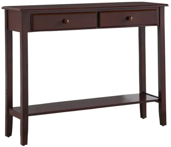 Pilaster Designs - Console Entryway Table With 2 Drawers - Walnut Finish