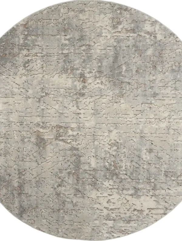 Quarry QUA03 Beige/Gray 7’10” x Round Rug