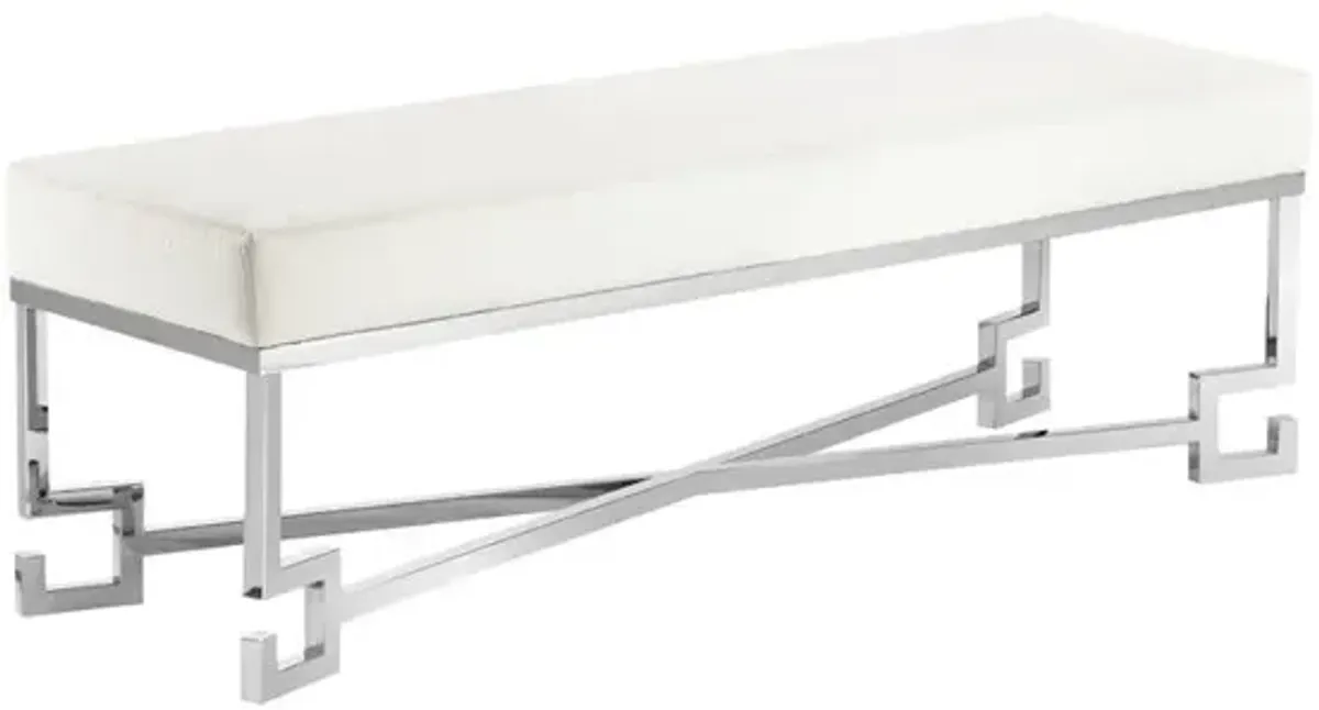 Dina Bench Silver White