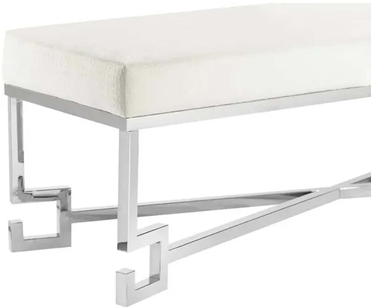 Dina Bench Silver White