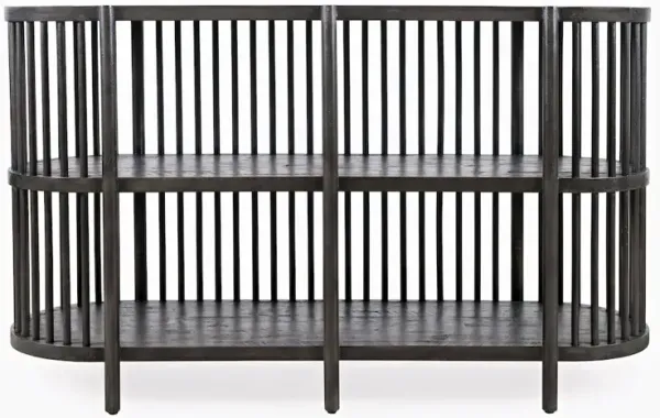 Jofran Rhapsody Mid-Century Modern 54 Open Storage Accent Cabinet