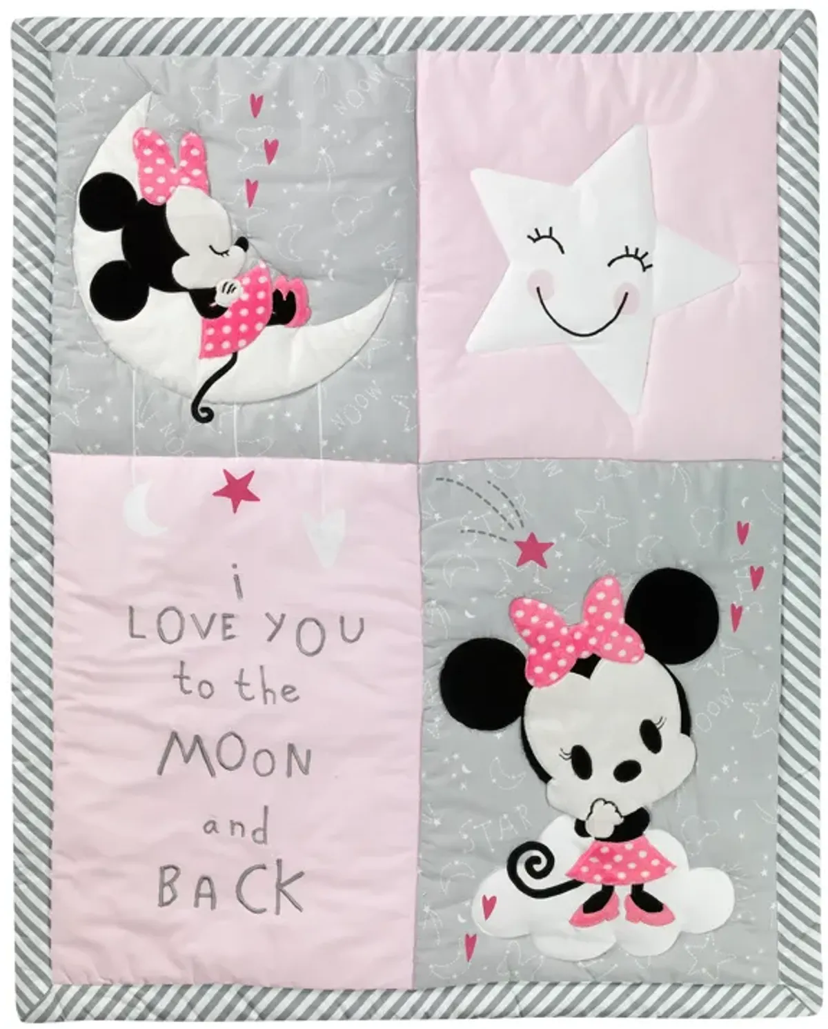 Disney Baby Minnie Mouse Pink 4-Piece Nursery Crib Bedding Set by Lambs & Ivy