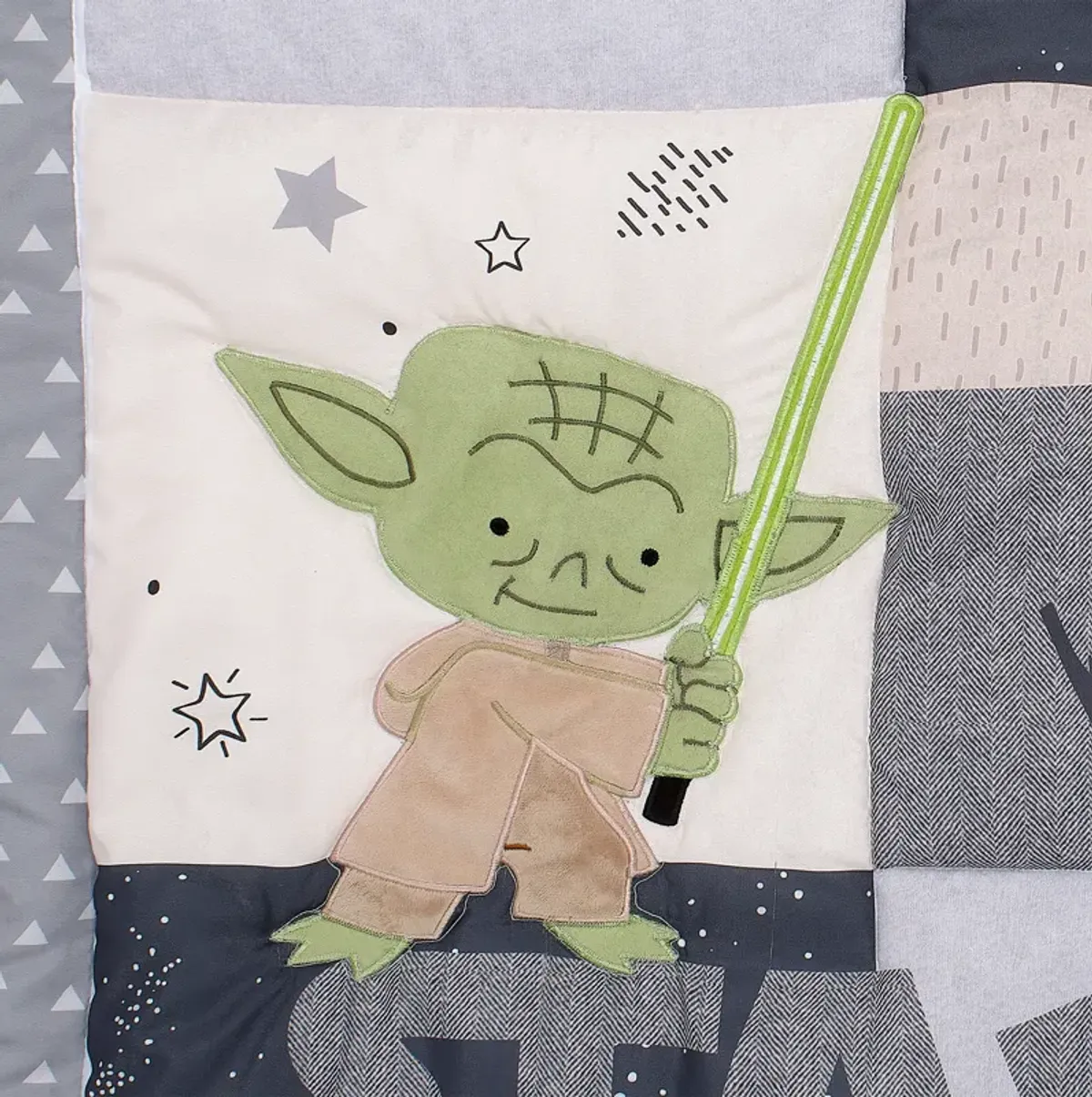 Lambs & Ivy Star Wars Classic 3-Piece Baby Crib Bedding Set - Yoda/Darth Vader