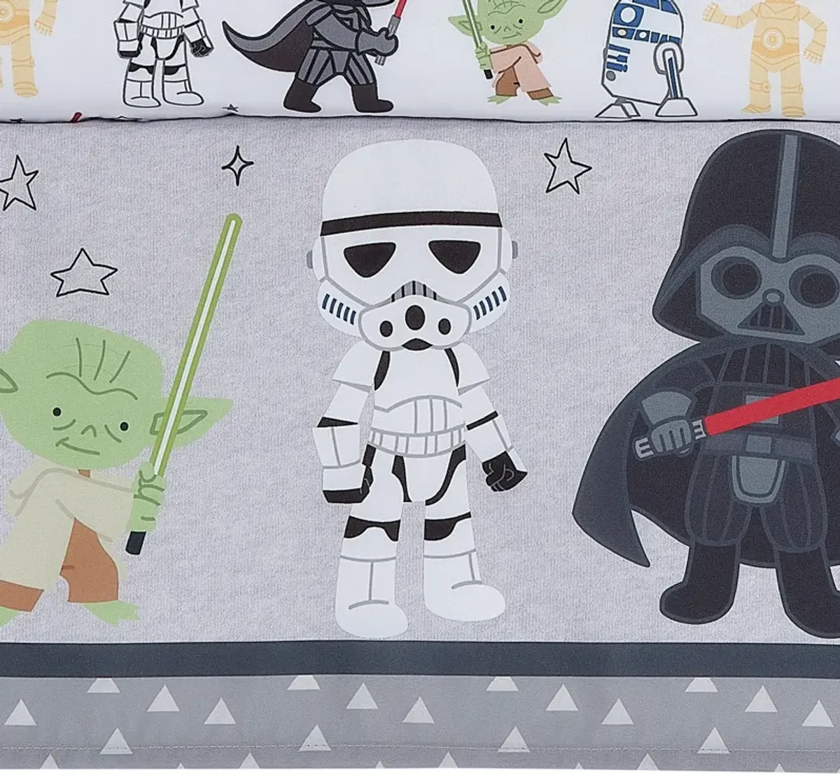 Lambs & Ivy Star Wars Classic 3-Piece Baby Crib Bedding Set - Yoda/Darth Vader