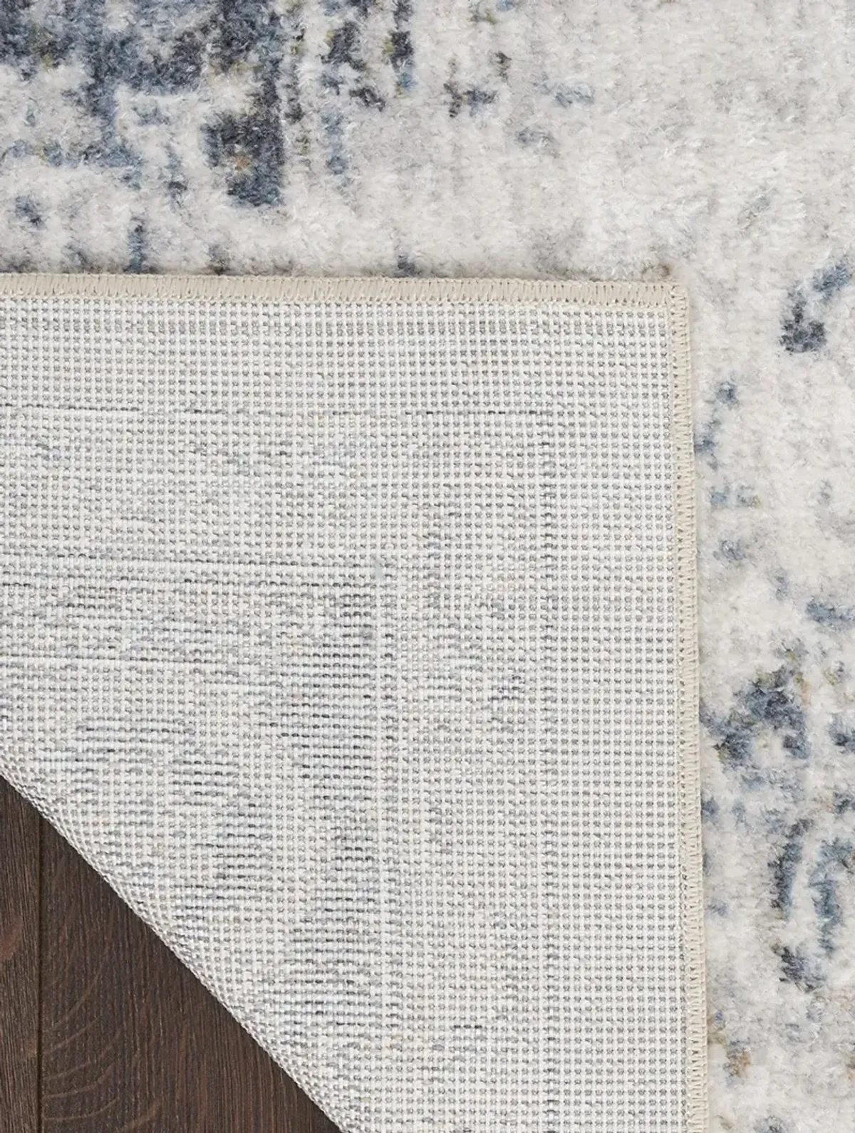 Astra Machine Washable ASW16 Ivory/Blue 2'2" x 8' Rug