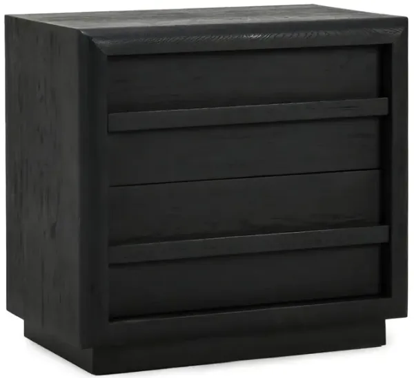 Kosas Home Sedona Two-Drawer Oak Nightstand in Black