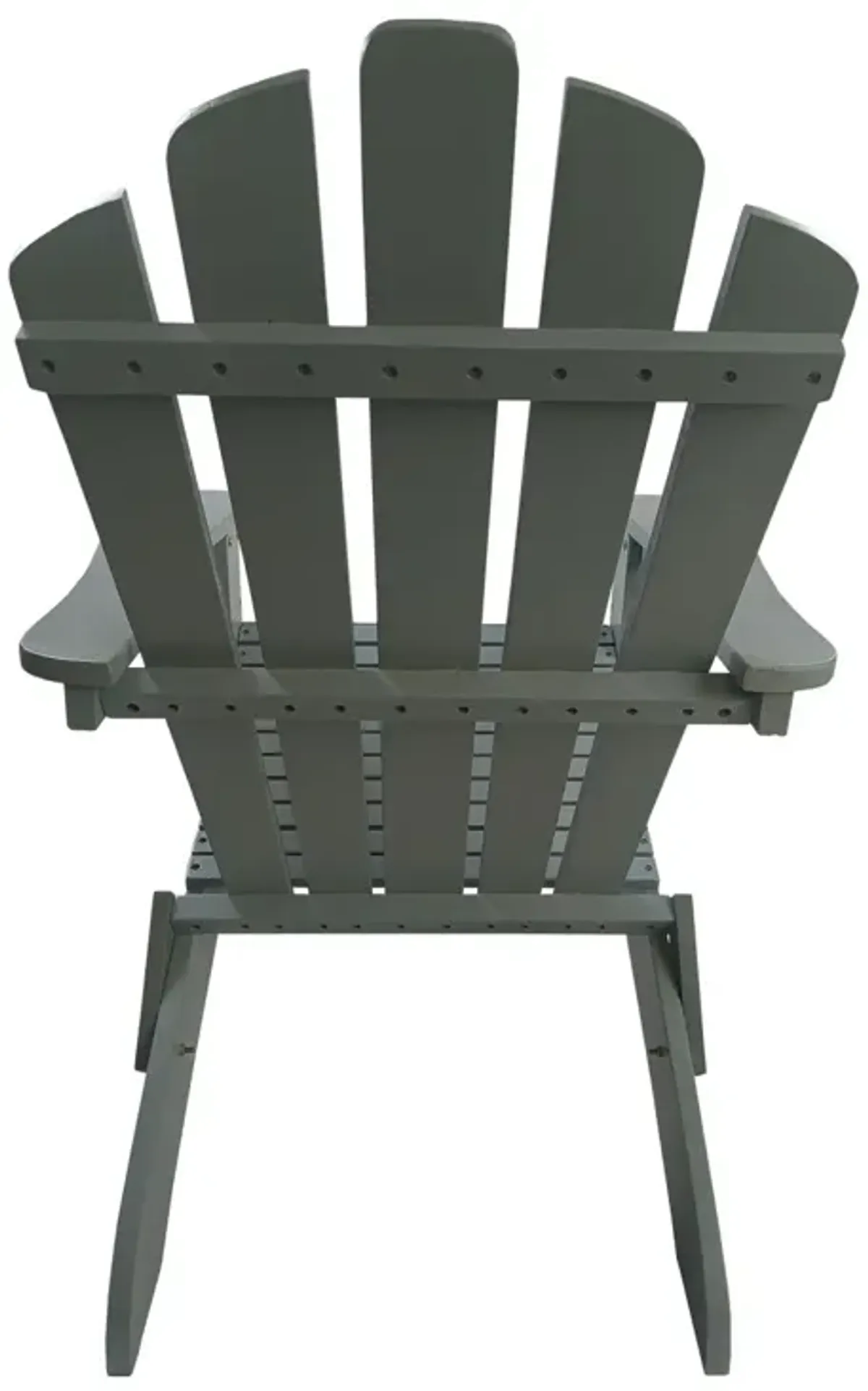 Outdoor Or Indoor Wood Adirondack Chair, Foldable, Grey