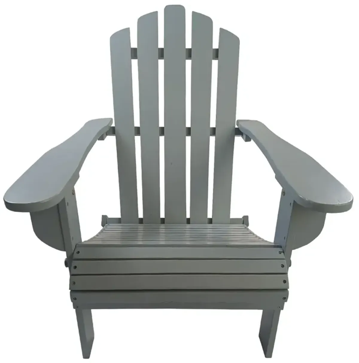 Outdoor Or Indoor Wood Adirondack Chair, Foldable, Grey