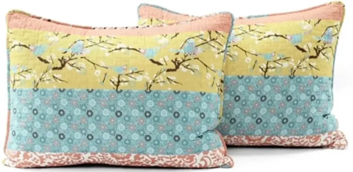 Floral Reversible Lightweight Quilt Set for Bedspread and Bedroom Decor