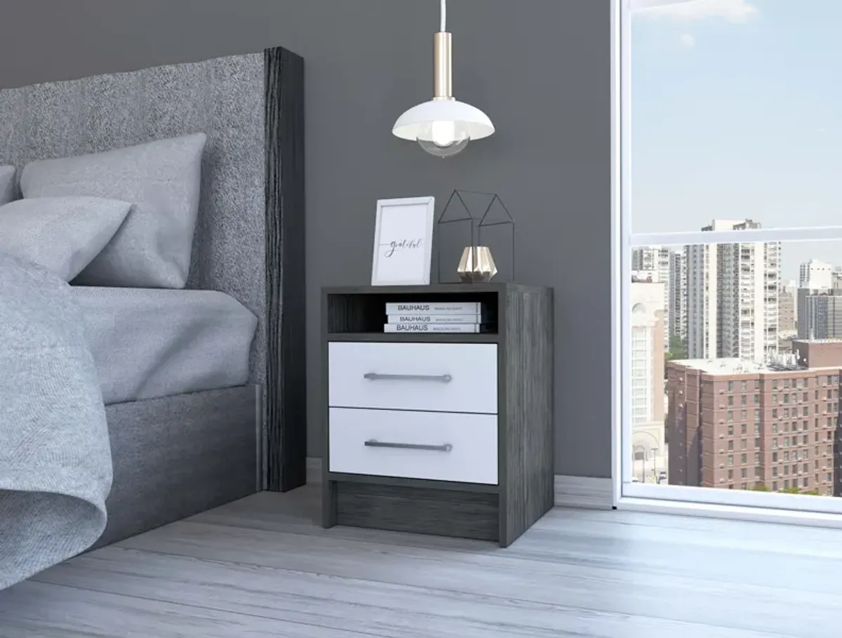 Streamdale Eter Nightstand, Superior Top, Two Drawers