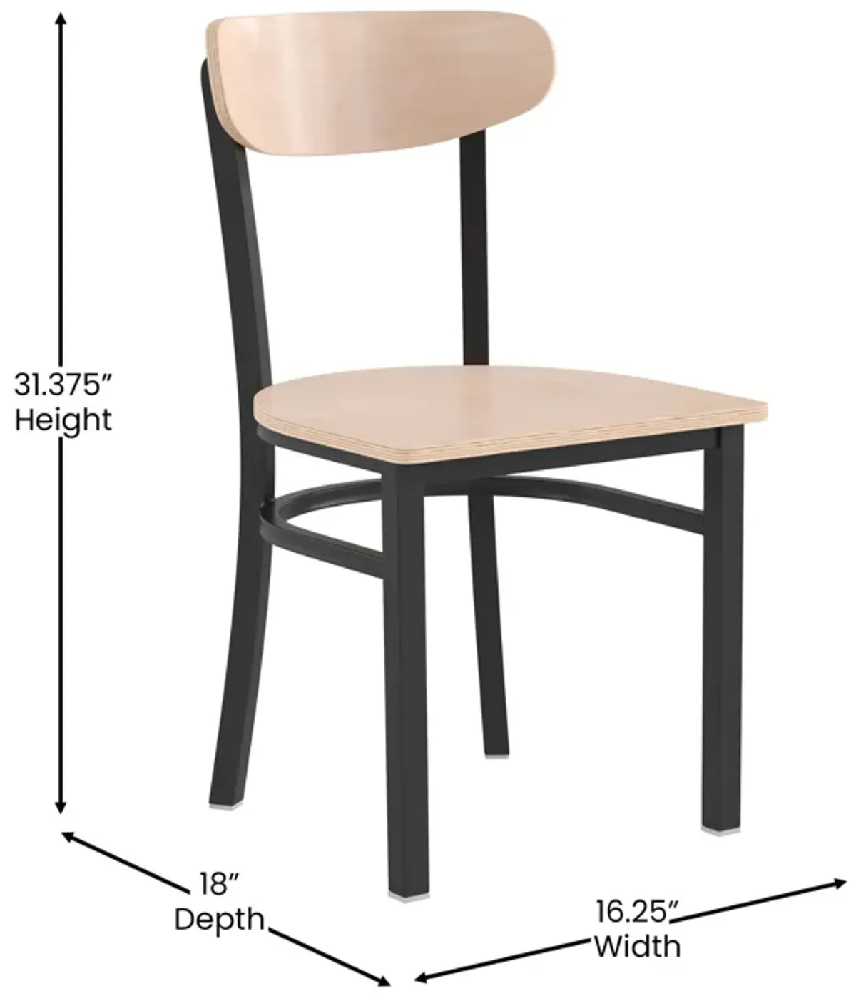 Metal/Wood Restaurant Chairs