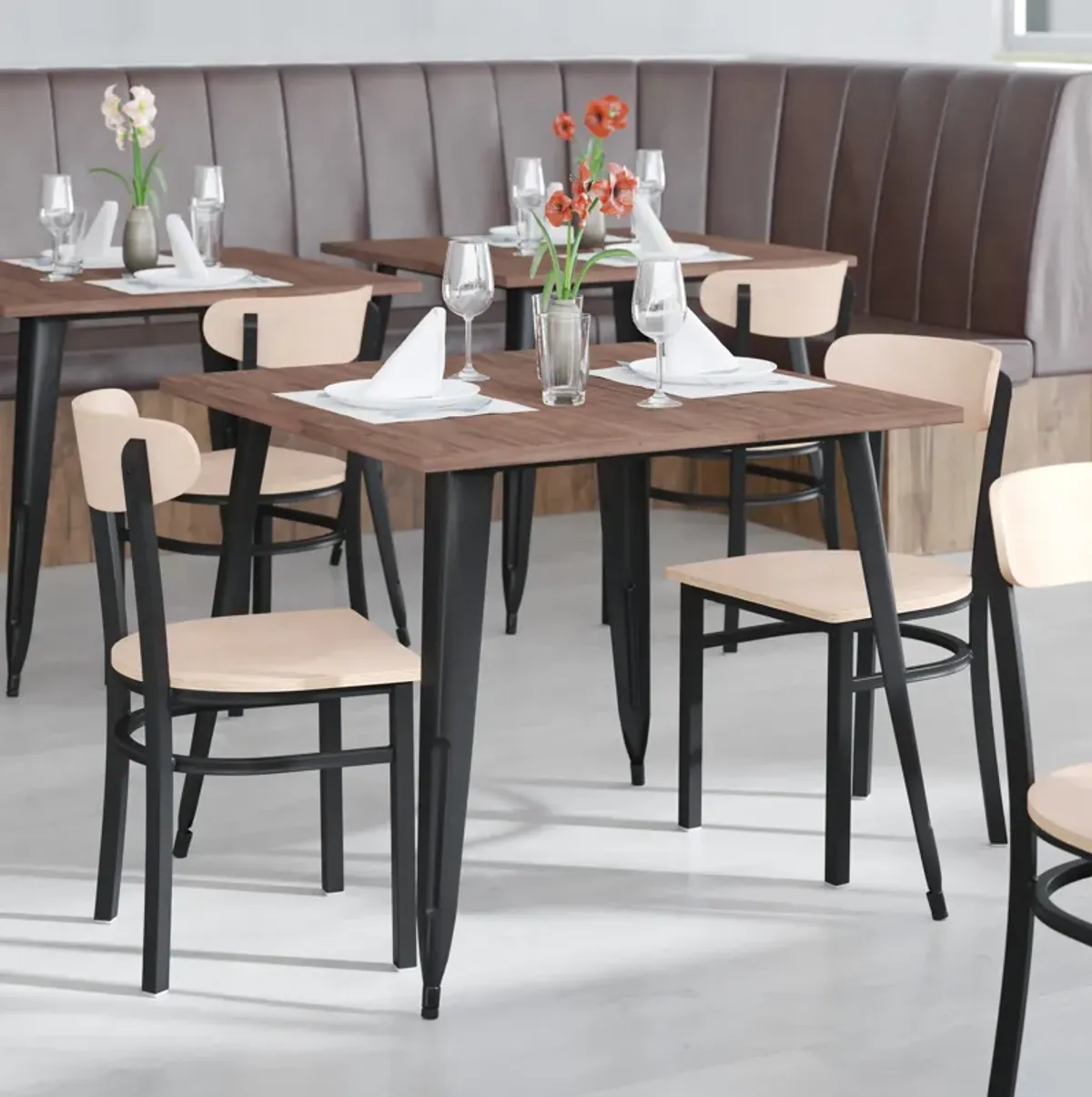 Metal/Wood Restaurant Chairs