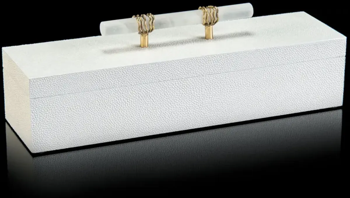 White Box With Alabaster Handle