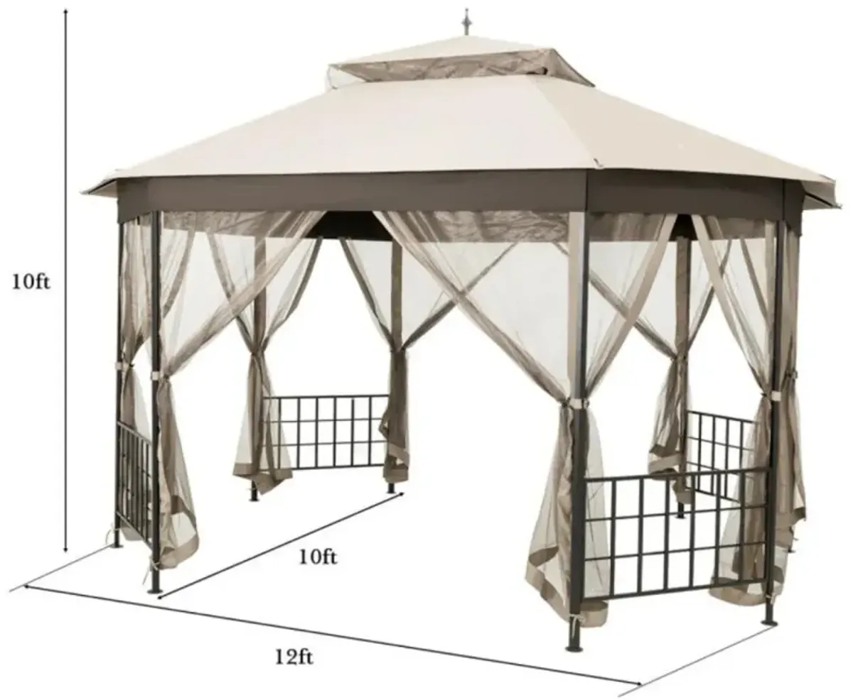 Hivvago 10' x 12' Octagonal Patio Gazebo