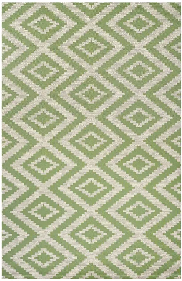 Sintra Diamond Tribal Blue/Gray Indoor/Outdoor Runner Rug