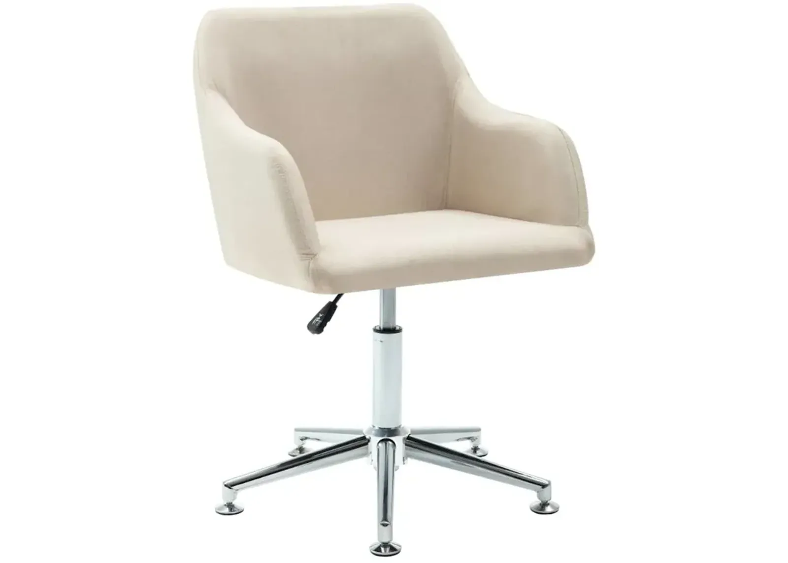 Swivel Dining Chair Cream Fabric