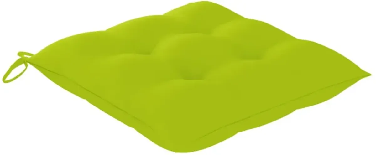 vidaXL Chair Cushions 6 pcs Bright Green 15.7"x15.7"x2.8" Fabric