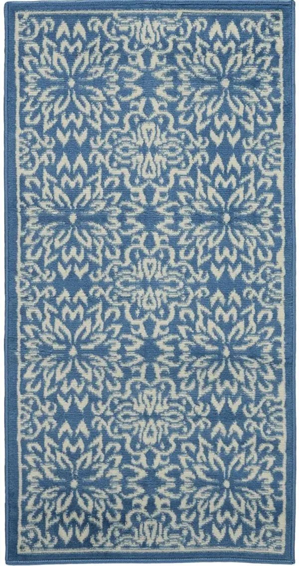 Jubilant JUB06 Ivory/Blue 2'3" x 7'3" Rug