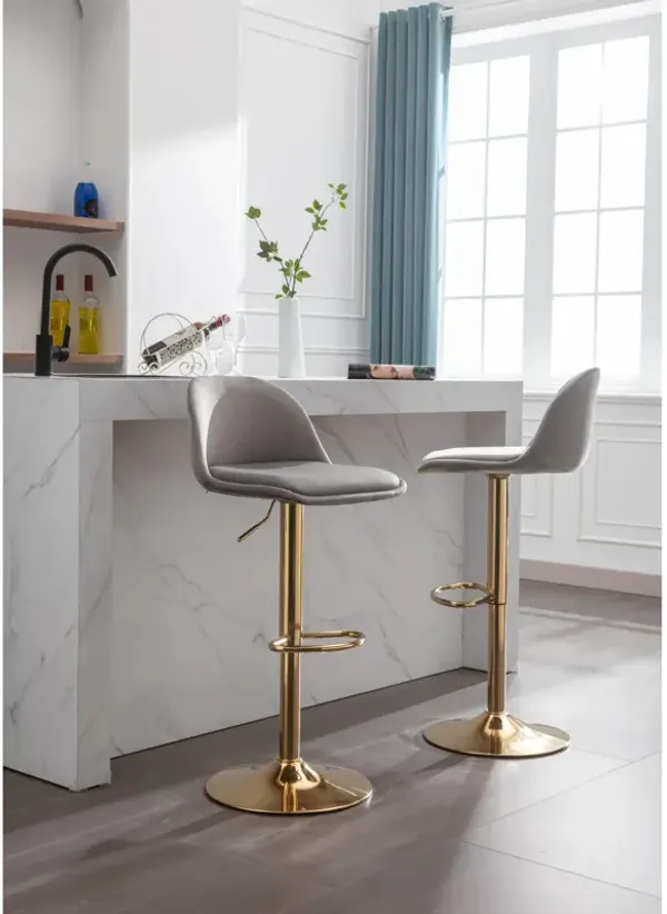 Bar Stools With Back And Footrest Counter Height Dining Chairs Set of 2