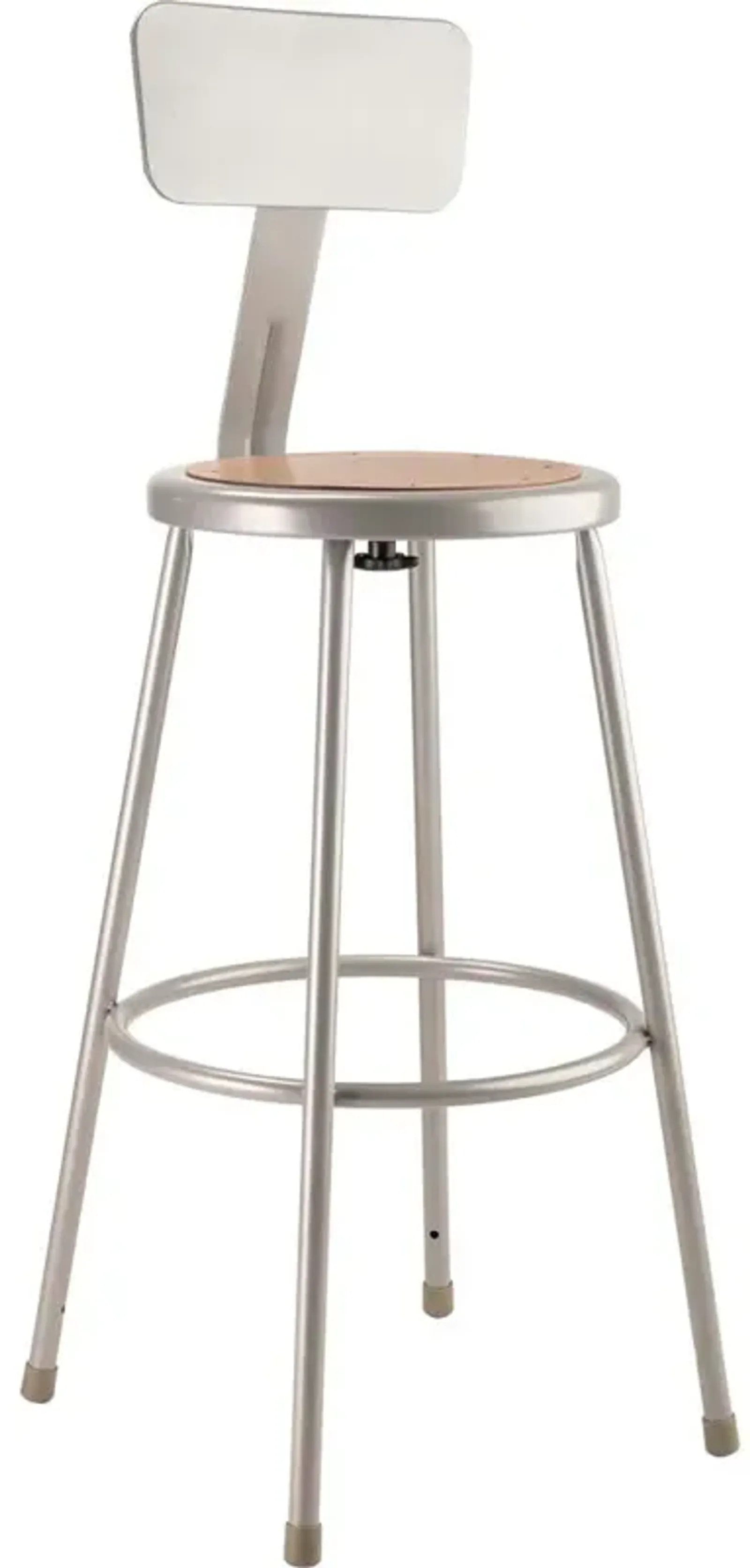 NPS® 30"Heavy Duty Steel Stool With Backrest, Grey